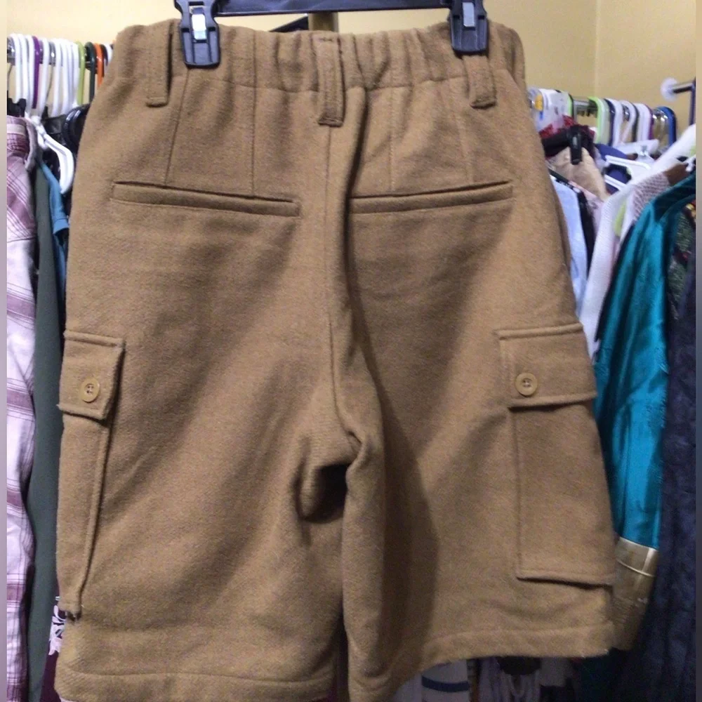 NWT Free People Charli Wool Longline Cargo Shorts #0086